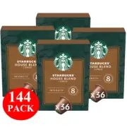 Starbucks By Nespresso House Blend Coffee Pods Capsules 144 Pack