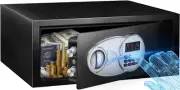 1.2 Cu Ft Small Safe Box for Home Documents with Emergency Battery Box - Steel S