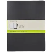 Moleskine Cahier Extra Large Notebook Plain Black 3 Pack