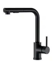 [My Plaza] Kitchen Mixer Tap Pull Out Rectangle 2 Mode Sink Basin in Black