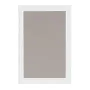 DesignOvation Bosc Framed Gray Linen Fabric Pinboard, 18.5x27.5, White