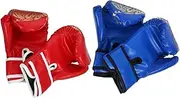 Totority 2Pairs Boxing Gloves Comfortable Sparring Glove with Widened Wrist Wrap Breathable Kickboxing Gloves for Portable Thai Glove for Training Boxing Gear Tiger Design