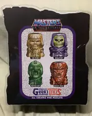 New 2021 Masters Of The Universe MOTU Geeki Tikis 4 Mini Muglets Skeleton He-Man