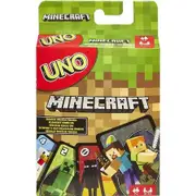 Game Minecraft UNO Card Multicolor Fun Family Entertainment Strategy Play Night Party Edition Interactive