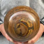 10.12LB TOP!Natural Tiger's Eye jasper quartz ball carved crystal sphere healing