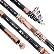 Fishing Rod Spinning Telescopic Fishing Pole Carbon Fiber Power Rock Fishing Rod Carp Feeder Rod Surf Long Shot Pole (Color : A, Size : 3.9m)