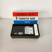 NOS Wendell West Hi-Fi Deluxe 8 Transistor Radio CR-7A AM New in Box, NIB