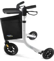 Healthbazaar 3 Wheels Rollator Walker for Seniors, Lightweight Foldable Walker