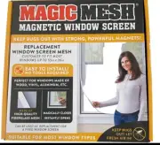 Magic Mesh Magnetic Screen Fiberglass Replacement Window~Custom Fit Most Window