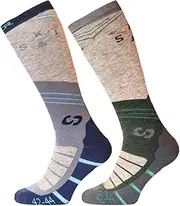 [SINNER] Men's Ski Socks Berg Ski Grey 45-47 Socks, Colourful, 47, Colourful, 47