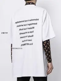 在飛比找Yahoo!奇摩拍賣優惠-VETEMENTS Slogan Logo Print T-