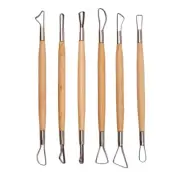 6Pcs Clay Tools Pottery Ceramic Sculpting Tools Carving Ribbon Wire End Loop Set