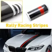 Carbon Fiber Car Rally 5D Stripes Racing Wrap Decal Sticker Front Hood Door Body (for: Peugeot)