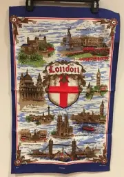 London Souvenir Cotton Tea Towel Clive Mayor Vista England