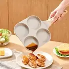 Fried Egg Cooker Sturdy 3 in 1 Breakfast Pan Divided Frying Pan for Home Egg