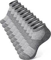 [CHANCALCAL] 10 Pairs Kids Socks for Boys Girls Ankle Athletic Low Cut Socks Half Cushioned Crew Cotton No Show Running Sock
