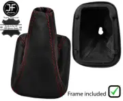 RED STITCH LEATHER MANUAL GEAR BOOT+PLASTIC FRAME FOR SAAB 900 1994-1998