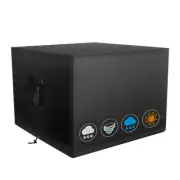 Square Fire Pit Cover 32 Inch 600D Waterproof Heavy Duty Gas Fire Pit Cover f...