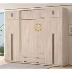 【新荷傢俱工場】 T 240 北歐柚木色木紋9尺收納型衣櫥(可拆售) 被櫃衣櫃 滑門/開門衣櫃 9尺衣櫥