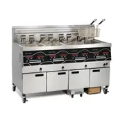 Henny Penny Evolution Elite Four Well Gas Open Fryer - Commercial Deep Fryers (EEG244FFFF-JL) - EEG244FFFF-JL