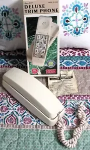 NEW Vtg Lenoxx Sound BIG BUTTONS Deluxe Trim Phone Desk or Wall PH-300W FREE S/H