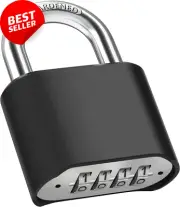 Heavy Duty 4-Digit Combination Padlock Weatherproof Stainless Steel for Gate Gym