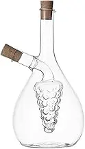 Oil and Vinegar Dispenser Bottles Cruet, Kitchen 2 in 1 Glass Oil and Vinegar Dispenser