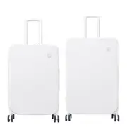 Tabibito 2-Piece Luggage Sets Hard Shell ABS Suitcase with Spinner Wheels TSA Lock White 24"28"