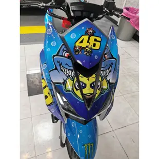 波仕特車身彩貼 包膜 force 46 鯊魚彩貼 猛毒 版型製作