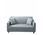 Slipcovers 3 Seater Sofa Cover Plain Ash Grey Elastic Stretchable Slipcover For Living Room