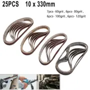 Woodworking Sanding Belts 330x10mm File Tools 25pcs Set Air Finger Sander