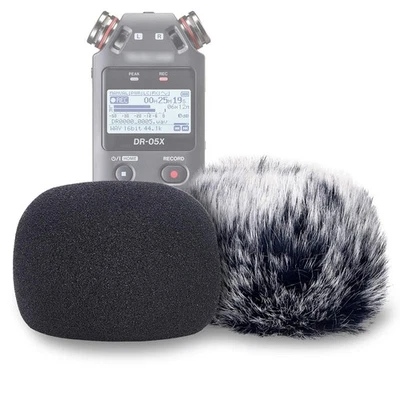 DR05X Windscreen Muff and Foam with Tascam DR-05X DR-05 Mic Recorders, DR05X ...
