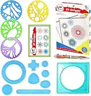Spirograph Drawing Set - 13 Geometric Ruler Painting Stencils，Drawing Aid Art Design Training Ruler for Kids Art