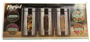 Parini 3-piece Stainless Steel Storage Canister Set Sealed NEW
