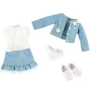5pc Kruselings Outfit Sweet Mint Denim Accessory Costume Toy For 23cm Dolls 3y+
