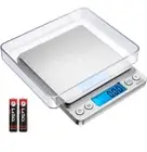 AMIR Digital Kitchen Scale, 500g/0.01g LCD display, Auto off Battery included