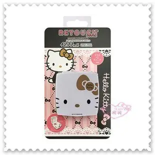 小花花日本精品♥Hello Kitty 行動電源 移動電源 充電器 4200mAh 粉餅造型 66801207