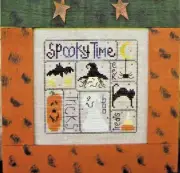 Cross Stitch Haunted Halloween Ghost Treat Cat Witch Pumpkin Bat Spider Holiday