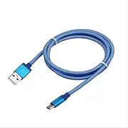 High Speed USB to Micro USB Cable 10FT Android Charger Cord - Cell Phone Charger Cord Nylon Braided USB Charging Cable Compatible with All Micro USB Charger Cable Phone (3M Blue)