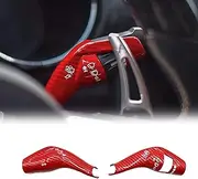Car Windshield Wiper Lever Cover Decor Sticker Trim,for,Ford,for Ranger,for Everest 2015+ Turn Signal Lever Switch,Red Carbon