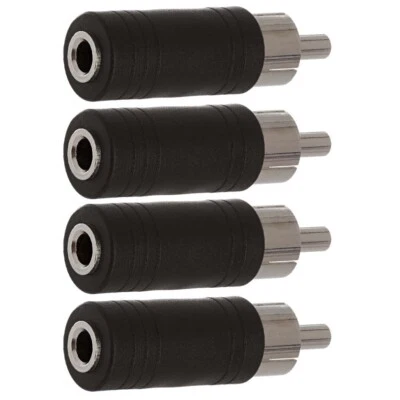 4x RCA Male Plug to 3.5mm 1/8" Stereo Jack Audio Adapter Cable Converter