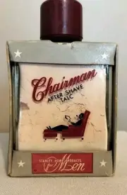 Chairman Aftershave Talc Stanley Inc In Original Box NOS 1952 Rare Collectible