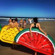 Inflatable Pineapple Watermelon Pizza Water Lounger For Pool Party And Beach Toy