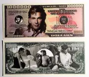 RARE: Patrick Swayze $1,000,000 Novelty Note, Movies Buy 5 Get one FREE