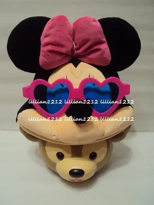 日本東京迪士尼disney限定米妮眼鏡大頭造型帽