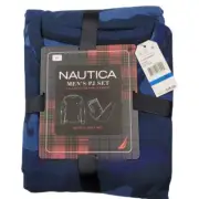 Nautica Camo Thermal Pajama Set Mens XL Navy Blue Camo Waffle Knit $98