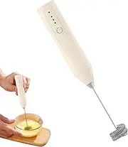 [Vgvgaj] Milk Frother | Cordless Coffee Frother,Latte Cream Frother Coffee Whisk, 3 Speeds Mixing Tool Kitchen Gadget for Coffee Egg Milk Matcha