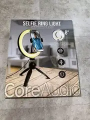 8 inch Selfie Ring Light - Smart Phone Stand Adjustable, Swivel Core Audio NIB