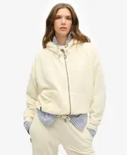 Velour Ziphood | Desert Bone Off White