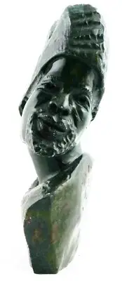 Verdite Africa Shona Tribe Stone BUST of Man Carving Sculpture Zimbabwe
